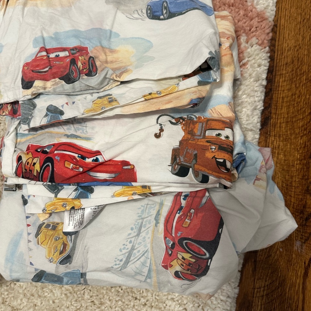 Disney and Pixar Cars Organic Toddler Bed Sheet Set